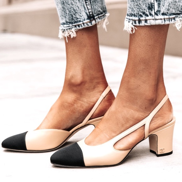 Authentic Chanel slingback small heels - Picture 3 of 11